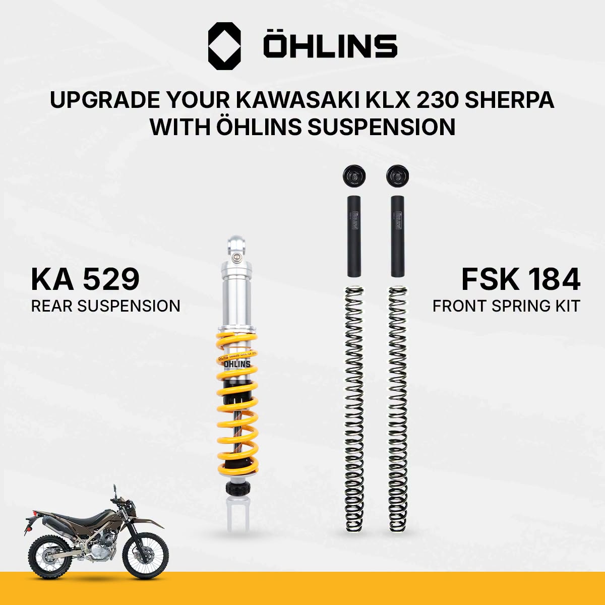 OHLINS FSK184トップキャップ&スプリングキット